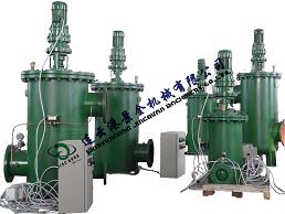 泵站,水電站技術供水,粗、精濾串聯電動濾水器,供水濾水器系統一用一備,PLC控制,全自動,無人值守,運行安全。